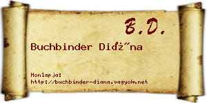 Buchbinder Diána névjegykártya